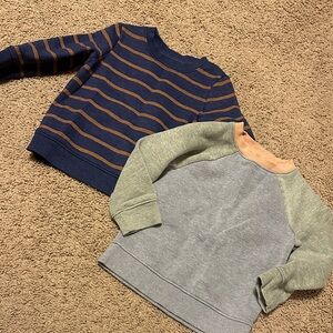 Striped Navy and Brown Kids Shirt